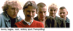 tommy, begbie, mark, sickboy, spud (Trainspotting)